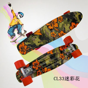 22 inch Mini Skateboard Cruiser Board 22" Retro Longboard Skate Long Board For Kids Child Small Skateboarding Peny Board