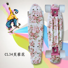 Load image into Gallery viewer, 22 inch Mini Skateboard Cruiser Board 22&quot; Retro Longboard Skate Long Board For Kids Child Small Skateboarding Peny Board