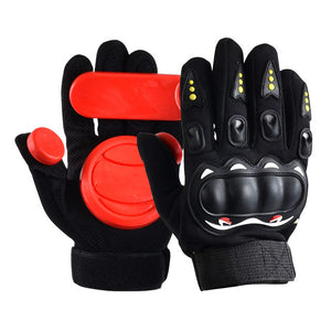 Longboard Gloves Black Red 3 POM Skateboard Wear Resisting Racing Brakes Protect Hand Sporting Goods Protective Gear Non Slip