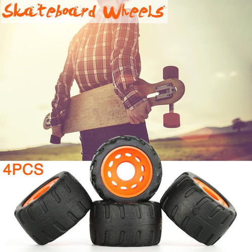 4 PCS/Lot Durable PU Anti-vibrate Rubber Wheel Board Skateboard Single Double Long Plate Road Wheel Wear-resistant Wheel