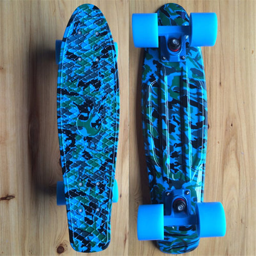 Camouflage Graphic Penny Board Mini Cruiser Plastic Skateboard 22