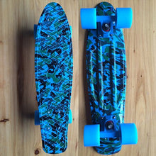 Load image into Gallery viewer, Camouflage Graphic Penny Board Mini Cruiser Plastic Skateboard 22&quot; X 6&quot; Retro Longboard Skate Long Board No Assembly Required