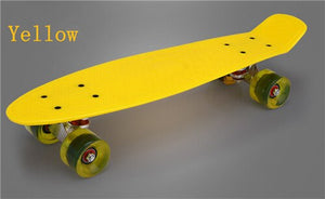 New Freestyle Cool Mini Cruiser Skateboard Single Banana Longboard Children Kids Become Warped Road Sport Skate Board 10 Colors