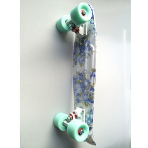 Mini Cruiser Penny Board Plastic Skateboard 22" X 6" Retro Longboard Skate Long Board Floral Graphic Printed