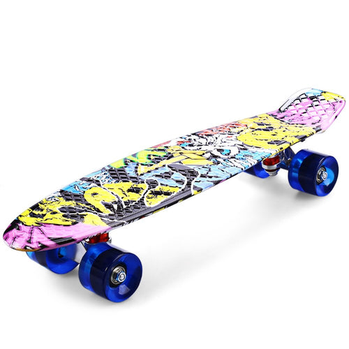 Longboard Skateboard Printing Graffiti Skate Board Wheels Complete 22 inch Retro Cruiser Entertainment Dropshipping