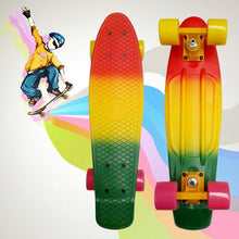 Load image into Gallery viewer, Free Shipping Children&#39;s Scooter Mini Cruiser Style Skateboard Complete Deck Plastic Mini Skate Long Board skateboarding board