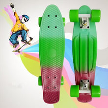 Load image into Gallery viewer, Free Shipping Children&#39;s Scooter Mini Cruiser Style Skateboard Complete Deck Plastic Mini Skate Long Board skateboarding board