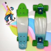 Load image into Gallery viewer, Free Shipping Children&#39;s Scooter Mini Cruiser Style Skateboard Complete Deck Plastic Mini Skate Long Board skateboarding board