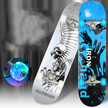 Load image into Gallery viewer, Four wheel skateboard double rocker road skate adult children 4 wheeled skateboard scooter scooter skateboard professional maple