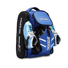 Load image into Gallery viewer, Original ZODOR speed skates patines carrier daily waterproof skates backpack 4x90 4x100 4x110 skating bag blue red container