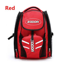 Load image into Gallery viewer, Original ZODOR speed skates patines carrier daily waterproof skates backpack 4x90 4x100 4x110 skating bag blue red container