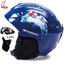 Load image into Gallery viewer, Moon CE Certification PC+EPS Adult Ski Helmet Men Women Skating Skateboard Helmet Snow Sports Snowboard Helmets with Goggles