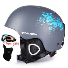 Load image into Gallery viewer, Moon CE Certification PC+EPS Adult Ski Helmet Men Women Skating Skateboard Helmet Snow Sports Snowboard Helmets with Goggles