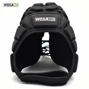 WOSAWE Goalkeeper Helmet Thickened EVA Padded Rugby Protector Adjustable Breathable Head Guard Gear Soccer Football Skateboard