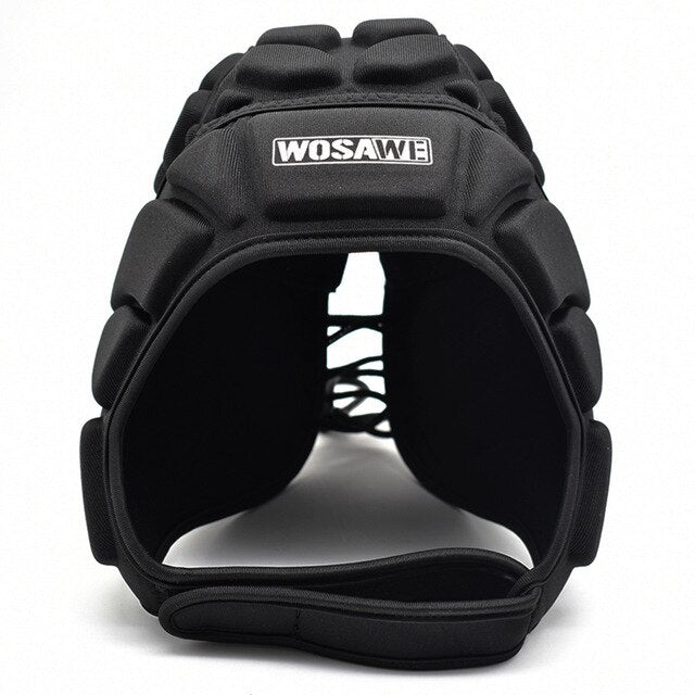 WOSAWE Goalkeeper Helmet Thickened EVA Padded Rugby Protector Adjustable Breathable Head Guard Gear Soccer Football Skateboard