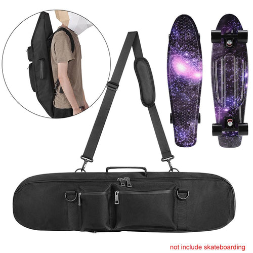 27inch Black Waterproof Skateboard Bag Longboard Case Backpack Hand Storage Pack