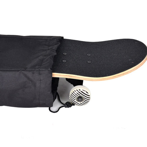 Unisex Shoulder Solid Black Longboard Travel Accessories Adjustable Waterproof Oxford Cloth Cover Skateboard Bag Backpack