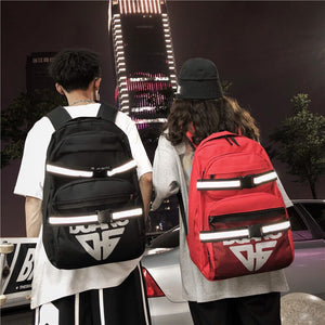 Multifunction Oxford Fabric Backpack USB Night Reflective Skateboard Bag Large Capacity Longboard Backpack Students Bag For Men