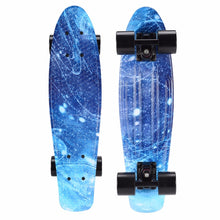 Load image into Gallery viewer, Plastic Mini Cruiser 22&quot; Skateboard  Retro Longboard Skate Board galaxy Graphic Girls Boys