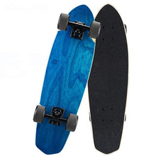 Load image into Gallery viewer, Maple Cruiser Skateboard 26 x 7&quot; Professional Skateboard Longboard Skate board Complete for Girls Boys Shark Blue Black