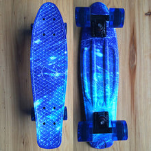 Load image into Gallery viewer, Plastic Mini Cruiser 22&quot; Skateboard  Retro Longboard Skate Board galaxy Graphic Girls Boys