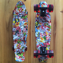 Load image into Gallery viewer, Plastic Mini Cruiser 22&quot; Skateboard  Retro Longboard Skate Board galaxy Graphic Girls Boys