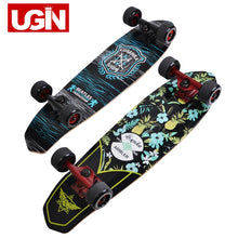 Load image into Gallery viewer, UGIN Freestyle Printing Street 28 inch Long Skate Board Complete Retro Graffiti Style Skateboard Cruiser Long Skateboards Maple