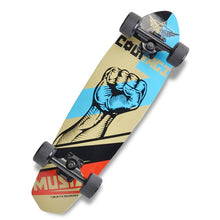 Load image into Gallery viewer, UGIN Freestyle Printing Street 28 inch Long Skate Board Complete Retro Graffiti Style Skateboard Cruiser Long Skateboards Maple