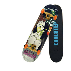 Professional Canadian Maple 4 Wheels Double Rocker Skateboard 31 Inch Long Skate Board Graffiti Style Highway Skateboard