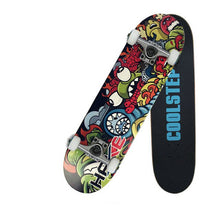 Load image into Gallery viewer, Professional Canadian Maple 4 Wheels Double Rocker Skateboard 31 Inch Long Skate Board Graffiti Style Highway Skateboard