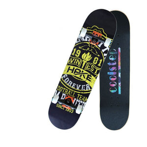 Professional Canadian Maple 4 Wheels Double Rocker Skateboard 31 Inch Long Skate Board Graffiti Style Highway Skateboard