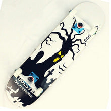 Load image into Gallery viewer, Professional Canadian Maple 4 Wheels Double Rocker Skateboard 31 Inch Long Skate Board Graffiti Style Highway Skateboard