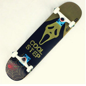 Professional Canadian Maple 4 Wheels Double Rocker Skateboard 31 Inch Long Skate Board Graffiti Style Highway Skateboard