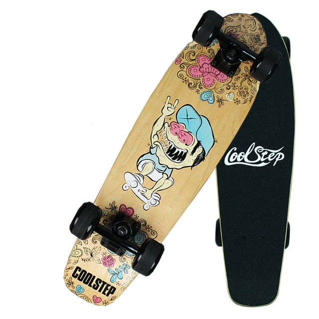 Freestyle Printing Street 26 inch Skate Board Complete Retro Graffiti Style Skateboard Cruiser Long Skateboards Maple