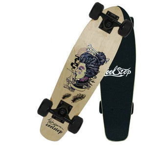 Freestyle Printing Street 26 inch Skate Board Complete Retro Graffiti Style Skateboard Cruiser Long Skateboards Maple