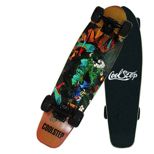 Freestyle Printing Street 26 inch Skate Board Complete Retro Graffiti Style Skateboard Cruiser Long Skateboards Maple