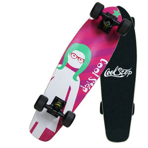 Freestyle Printing Street 26 inch Skate Board Complete Retro Graffiti Style Skateboard Cruiser Long Skateboards Maple