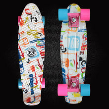 Load image into Gallery viewer, New Camouflage Printed Fish board mini cruiser skateboard single long board children warped road skate longboard scooter PN07