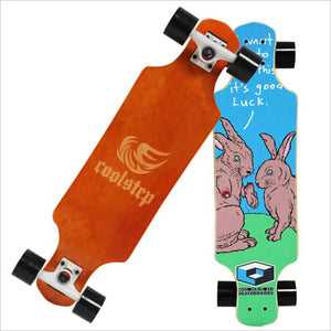 Maple Professional Skateboard Road Longboard Skid Resistance Skate Board 4 Wheel Drop Downhill Speed Mini Long Board