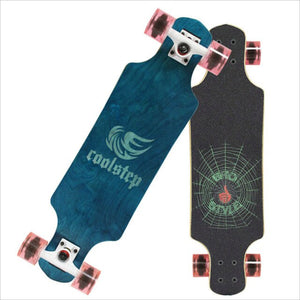 Maple Professional Skateboard Road Longboard Skid Resistance Skate Board 4 Wheel Drop Downhill Speed Mini Long Board