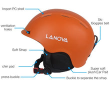 Load image into Gallery viewer, Lanova 3 size Ski helmet Child Men Women Snowboard Ski Helmet High Quality PC+EPS Orange Snow Skating Skateboard Skiing Helmet