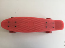 Load image into Gallery viewer, Plastic Skateboard 22&quot; Shining color mixed Skate Cruiser Board Plastic Retro Style Banana Skateboard Light Mini Longboard