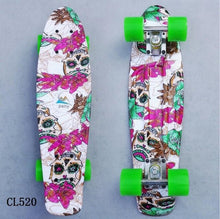 Load image into Gallery viewer, Qualit 22&quot; Multi Banana Board color mixed Cruiser Skateboard Retro Mini Skate Long Board Small Plastic Longboard Complete Skates