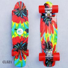 Load image into Gallery viewer, Qualit 22&quot; Multi Banana Board color mixed Cruiser Skateboard Retro Mini Skate Long Board Small Plastic Longboard Complete Skates