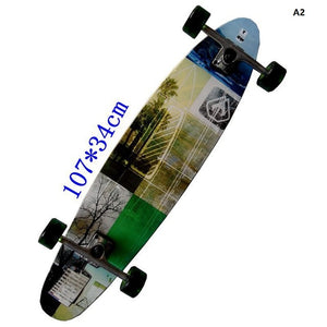 New Style Longboard Complete 117cm 110cm 107cm 93cm Surfboard Old School Cruiser single kick Skateboard Complete