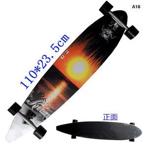 New Style Longboard Complete 117cm 110cm 107cm 93cm Surfboard Old School Cruiser single kick Skateboard Complete