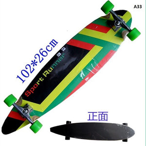 New Style Longboard Complete 117cm 110cm 107cm 93cm Surfboard Old School Cruiser single kick Skateboard Complete