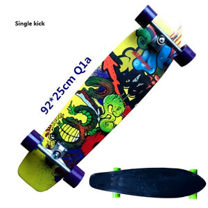 New Style Longboard Complete 117cm 110cm 107cm 93cm Surfboard Old School Cruiser single kick Skateboard Complete