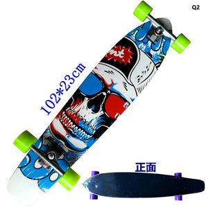 New Style Longboard Complete 117cm 110cm 107cm 93cm Surfboard Old School Cruiser single kick Skateboard Complete