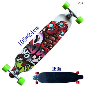 New Style Longboard Complete 117cm 110cm 107cm 93cm Surfboard Old School Cruiser single kick Skateboard Complete